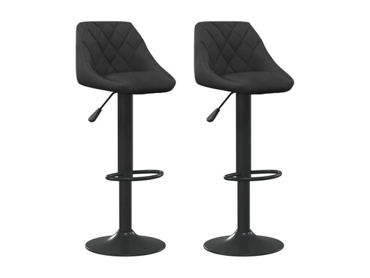 Tabourets de bar 2 pcs Noir Velours 10 52627VEJL