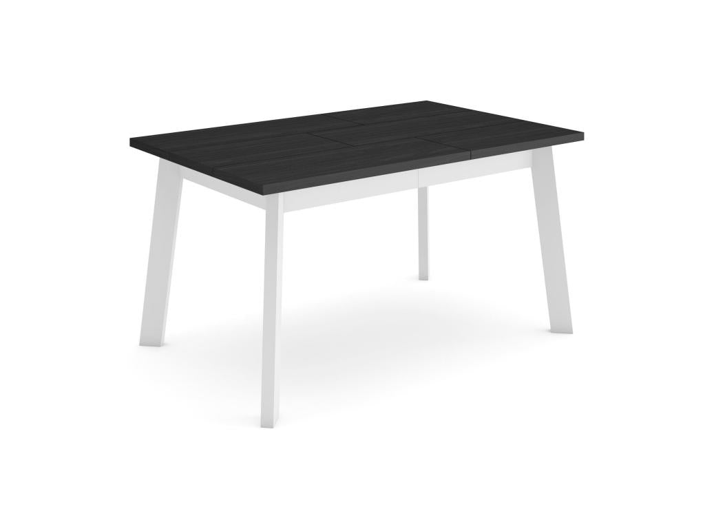 Table à manger 140 Pour 6 personnes Pieds en bois Noir 36655LJWL