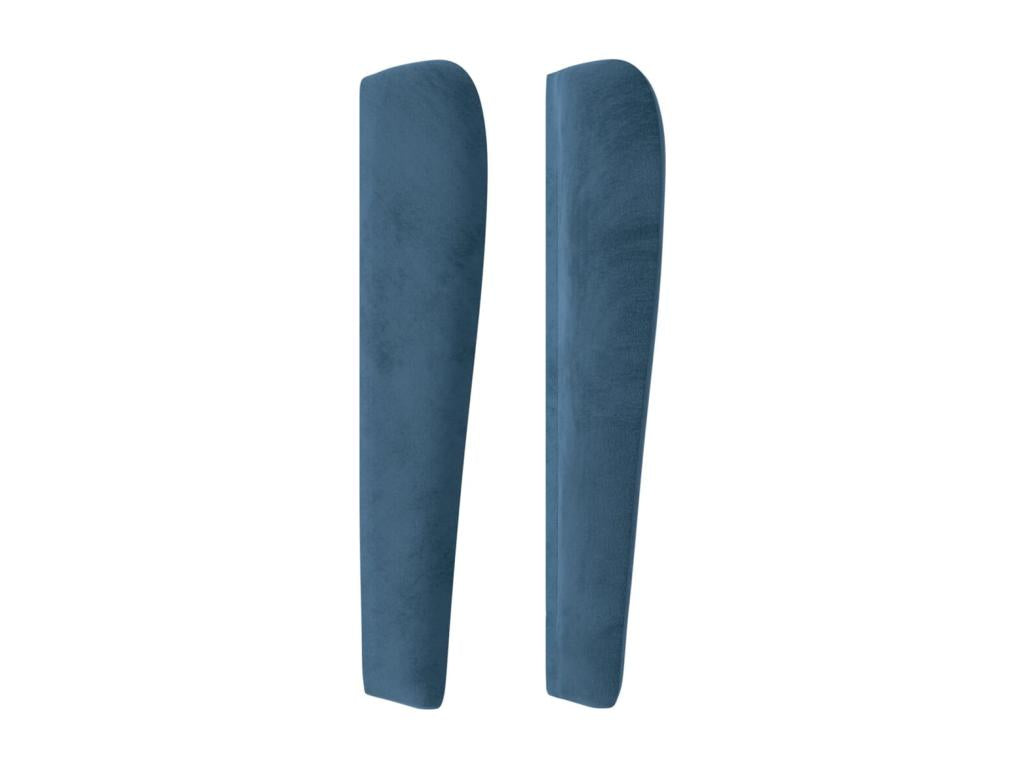 Tête de lit avec oreilles Bleu foncé 93x23x118/128 cm Velours 25060ZAJV