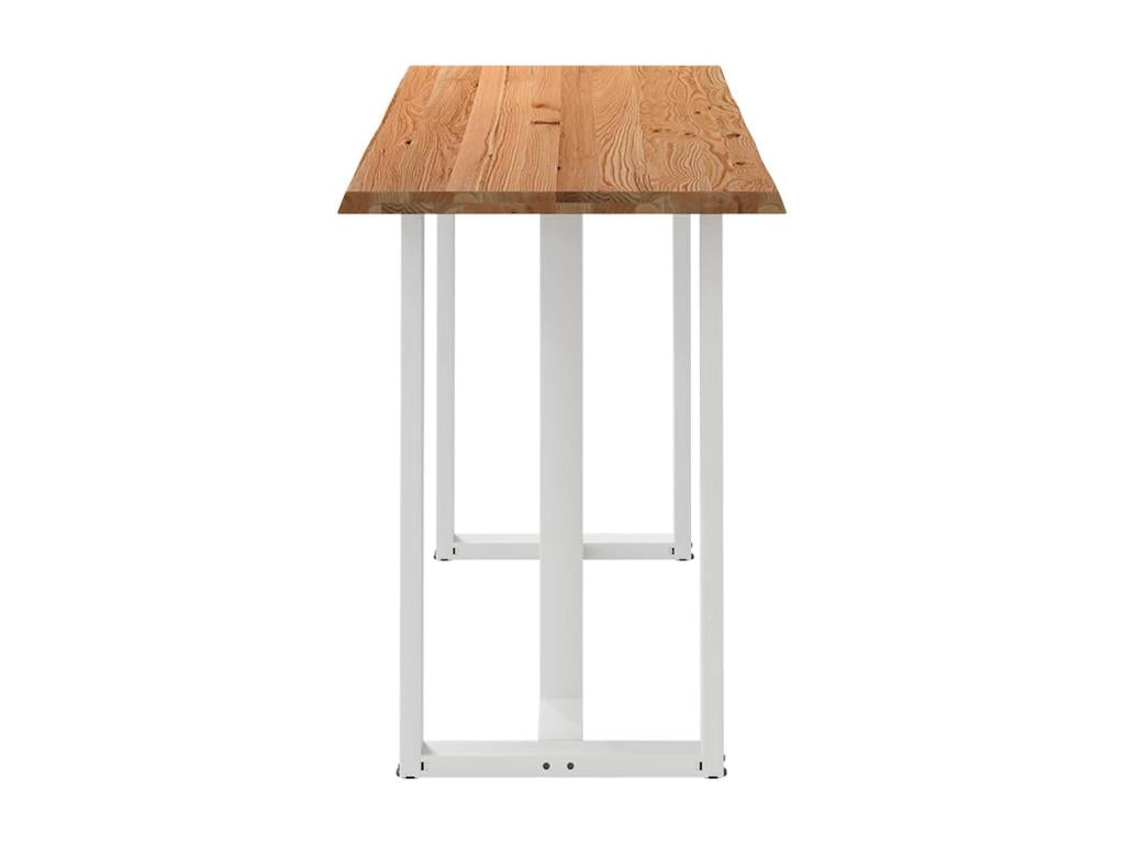 Table de bar marron clair bois de chêne massif rectangulaire 80131HKKI