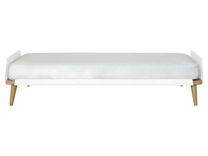 Pack lit avec matelas 90x190 cm bois massif blanc et bois Maisonpuretop 98582TIFR