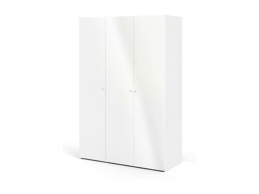 Garde-robe 3 portes Maisonpuretop Meubles de chambre Penderie de plain-pied Placard à vêtements 147x60 h219 cm Blanc 27570ABAJ