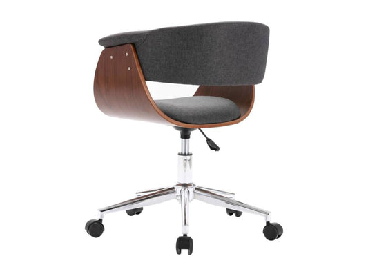 Chaises pivotantes à manger lot de 2 gris tissu 89141VKKP