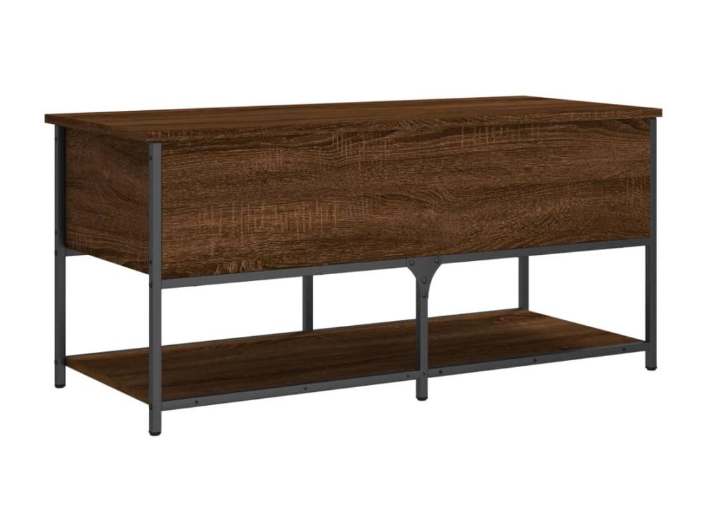 Banc de rangement chêne marron 100x42.5x47 bois d'ingénierie 62726MFXU