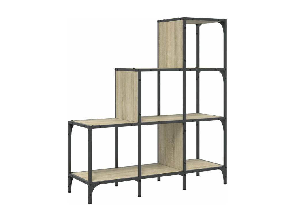 Bibliothèque chêne Artvivrestore 92x30x102 cm bois ingénierie et métal 40794QXFG