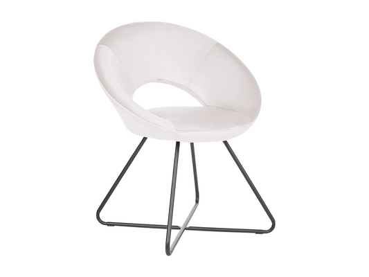 Chaise de salle à manger Maisonpuretop Velours Blanc cassé 89165SBSL