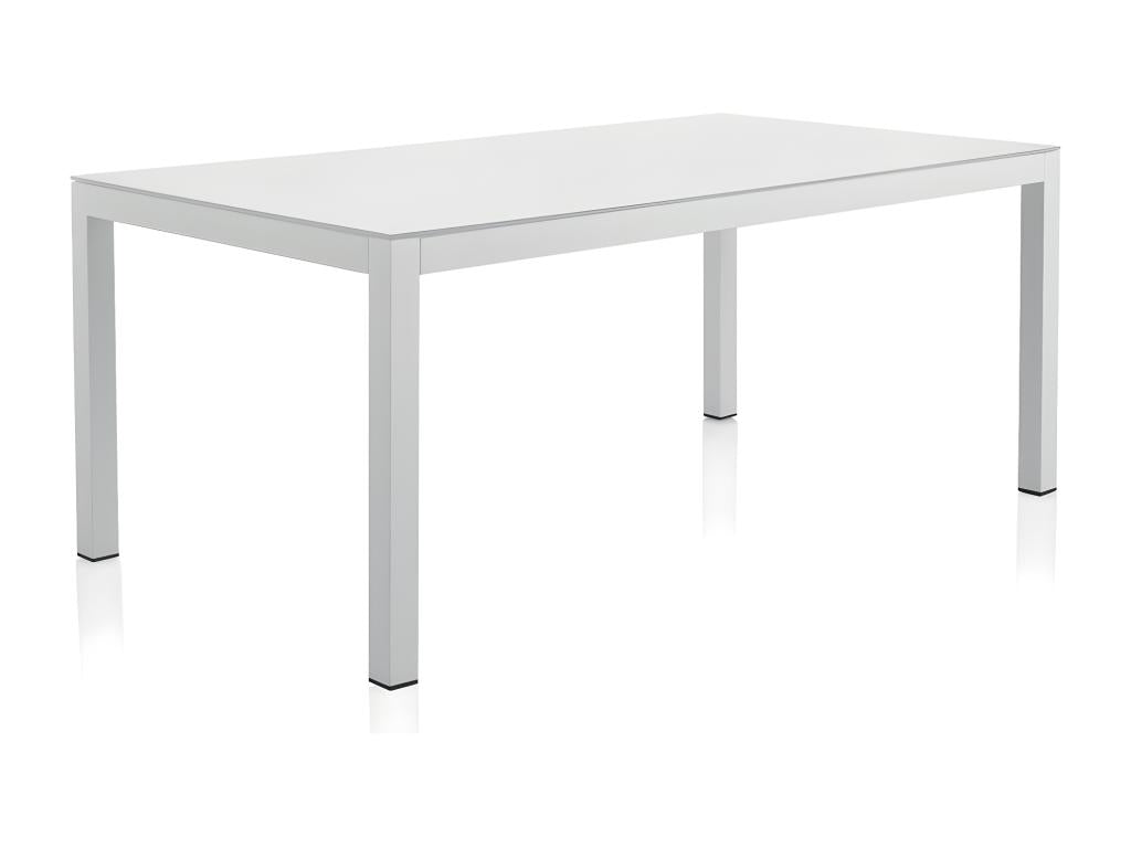 Table de repas de jardin 180 cm Aluminium Blanc - Maisonpuretop 93335ZUHY