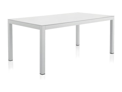 Table de repas de jardin 180 cm Aluminium Blanc - Maisonpuretop 93335ZUHY
