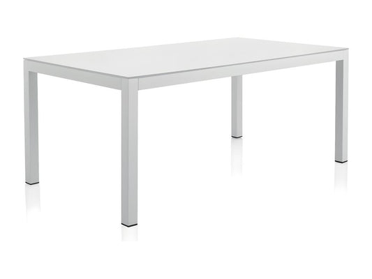 Table de repas de jardin 180 cm Aluminium Blanc - Maisonpuretop 93335ZUHY