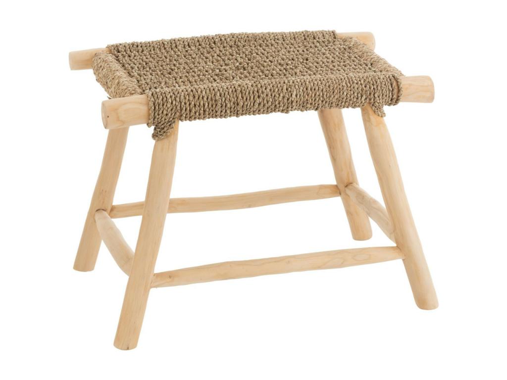 Tabouret Design en Teck Artvivrestore 60cm Naturel 92387TGLN