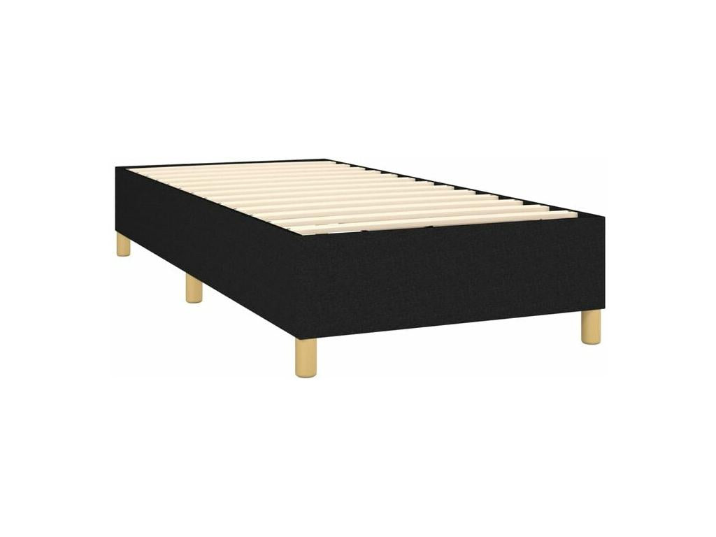 Sommier à Artvivrestore de lit avec matelas et LED Noir 90x190 Tissu 43553ZDMN