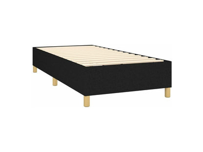 Sommier à Artvivrestore de lit avec matelas et LED Noir 90x190 Tissu 43553ZDMN