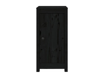 Buffets 2 pcs noir 39x35x80 cm bois massif de pin 67922JIAX