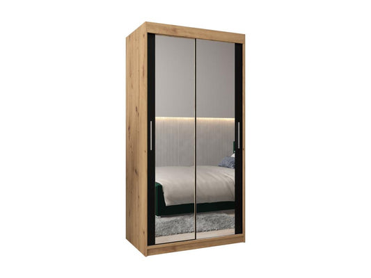 Armoire Maisonpuretop 3 À Portes Coulissantes 200/100/62 2 portes Maisonpuretop/Noir 14737PVQP
