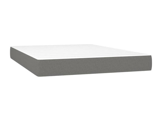 Lit à sommier tapissier avec matelas Gris foncé 140x190cm Tissu 50123MSPD
