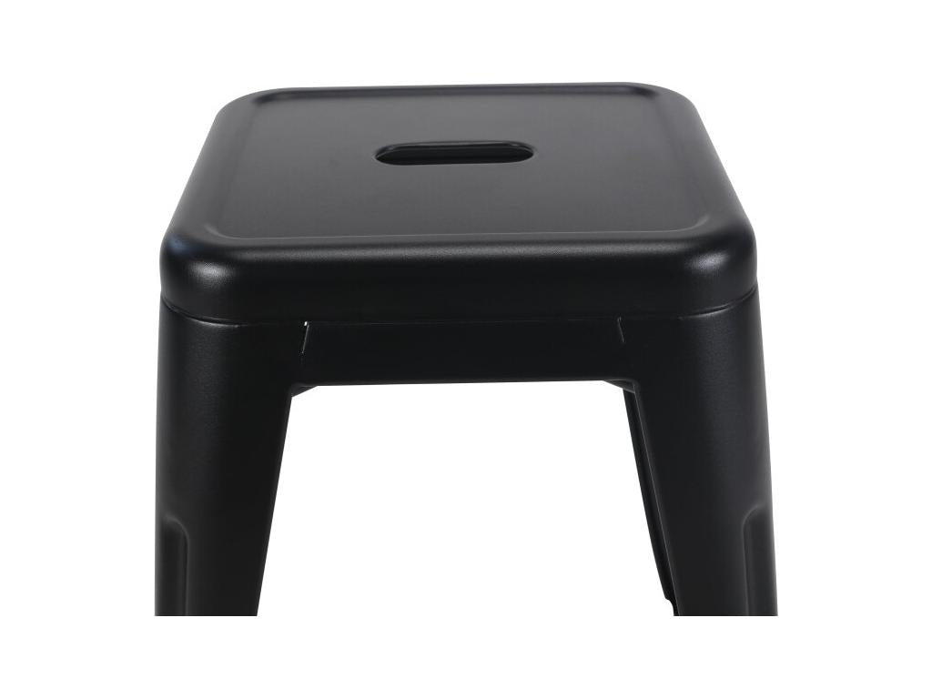 Tabouret en métal noir mat - Hauteur 46 cm 44598OSQG