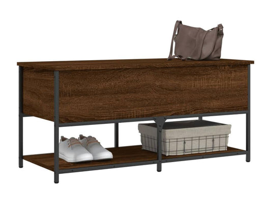 Banc de rangement chêne marron 100x42.5x47 bois d'ingénierie 62726MFXU