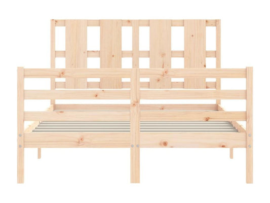 Cadre de lit avec tête de lit double bois massif 36510IVQW