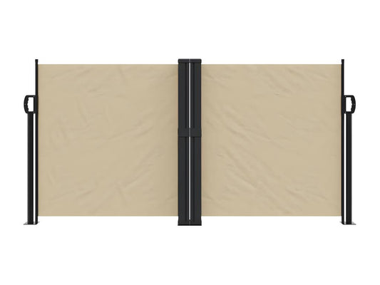 Auvent latéral rétractable beige 120x1200 cm 18958VORQ