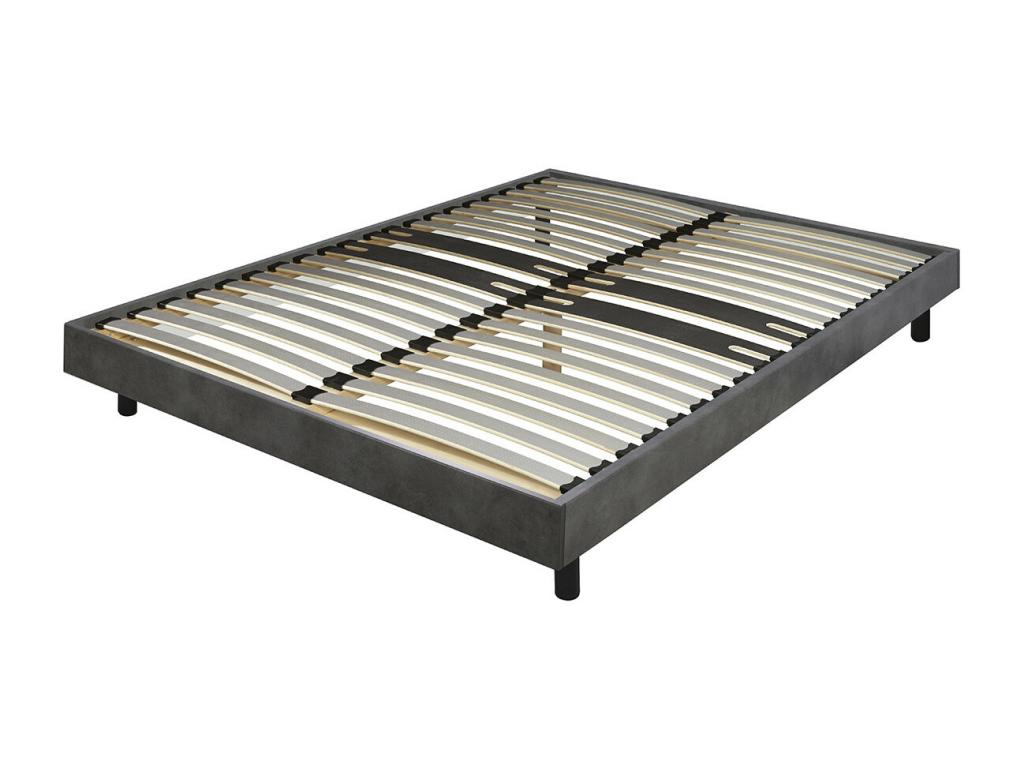 Maisonpuretop - Sommier à Assembler 140x190 Finition Gris Béton 67470WEKW