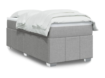 Sommier à Maisonpuretop de lit avec matelas Gris clair 90x200 cm Tissu 42745HUKA