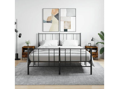 Tables de chevet 2pièces chêne fumé 40x35x47.5cm bois d'ingénierie 47973NJTD