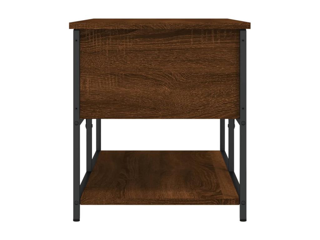 Banc de rangement chêne marron 100x42.5x47 bois d'ingénierie 62726MFXU