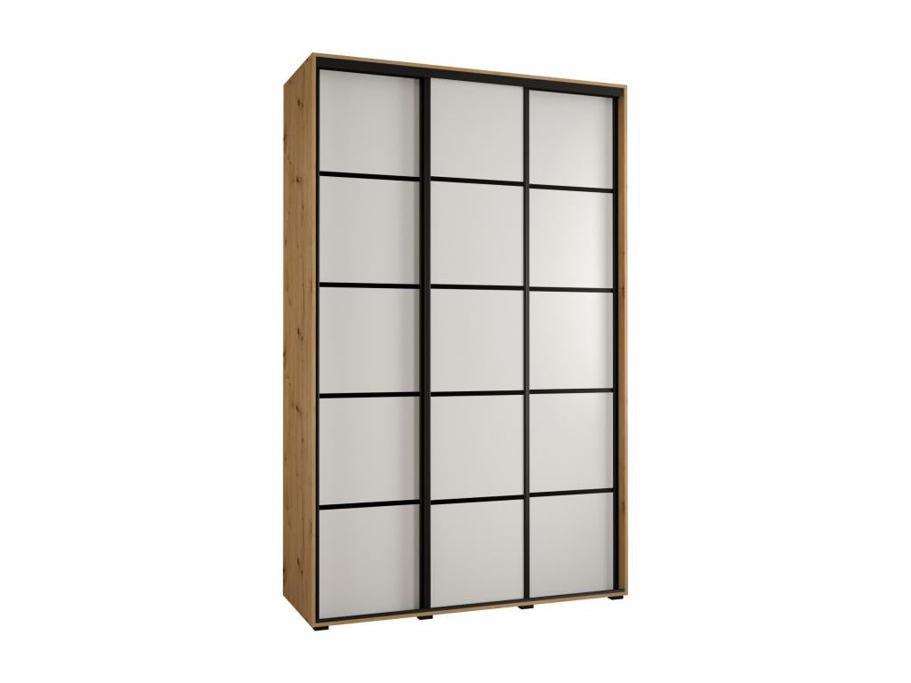 ARMOIRE Artvivrestore 4 À PORTES COULISSANTES 235.2/160/45 3 portes Artvivrestore/Blanc/Noir 16710PJIB