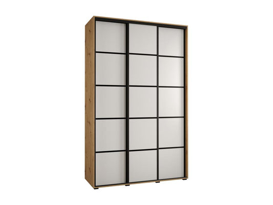 ARMOIRE Artvivrestore 4 À PORTES COULISSANTES 235.2/160/45 3 portes Artvivrestore/Blanc/Noir 16710PJIB