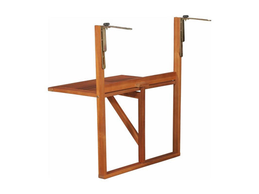 Table suspendue de balcon 64,5x44x80 cm Bois d'Maisonpuretop massif 85199WVOH