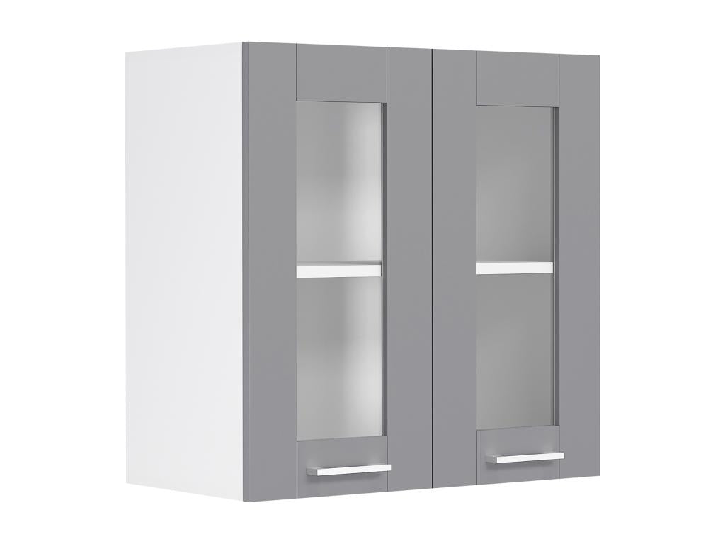 Maisonpuretop Armoire de cuisine largeur 80 cm Porte en verre Armoire suspendue en verre Cuisine Meubles de cuisine Landhaus Colura 03085HILG