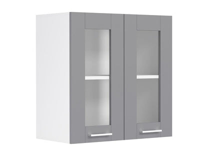 Maisonpuretop Armoire de cuisine largeur 80 cm Porte en verre Armoire suspendue en verre Cuisine Meubles de cuisine Landhaus Colura 03085HILG