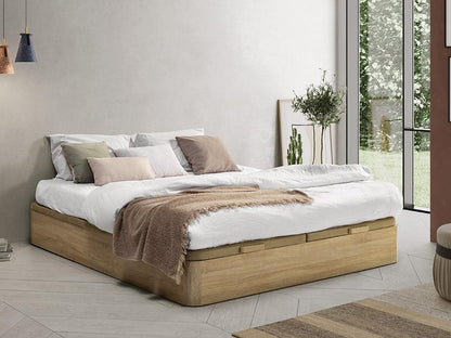 Sommier coffre 180x200 cm - Naturel clair - Maisonpuretop 18114XVTH