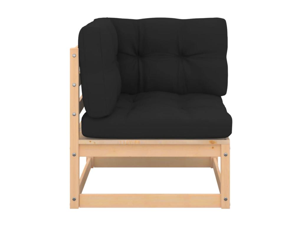 Salon de jardin 5 pcs avec coussins Bois de pin massif 86336OBXL