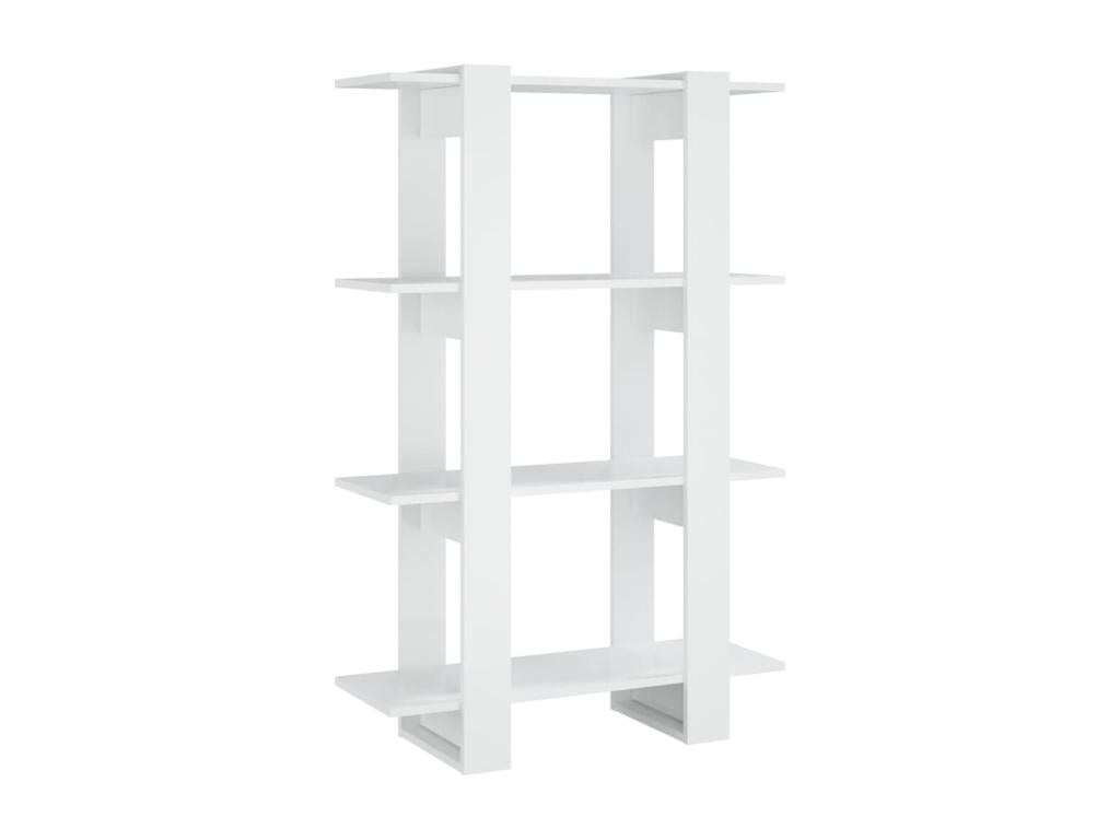 Bibliothèque/Séparateur de pièce Blanc brillant 80x30x123,5 cm 51203GFNO