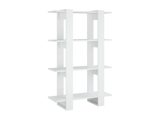 Bibliothèque/Séparateur de pièce Blanc brillant 80x30x123,5 cm 51203GFNO