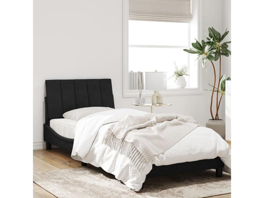 Cadre de lit avec tête de lit Noir 80x200 cm Velours 58605YXCI