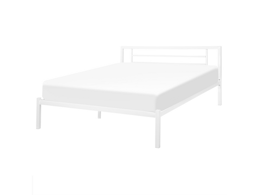 Lit avec sommier Métal Maisonpuretop 160x200 cm Blanc 80017POCR