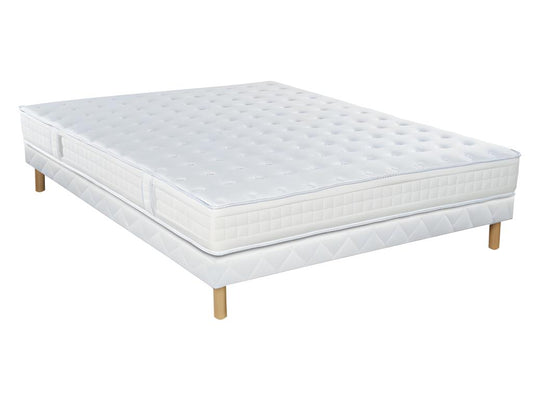 Ensemble Maisonpuretop CHARME Sommier Tradition Pieds 160x210 Mousse 47504HBGW