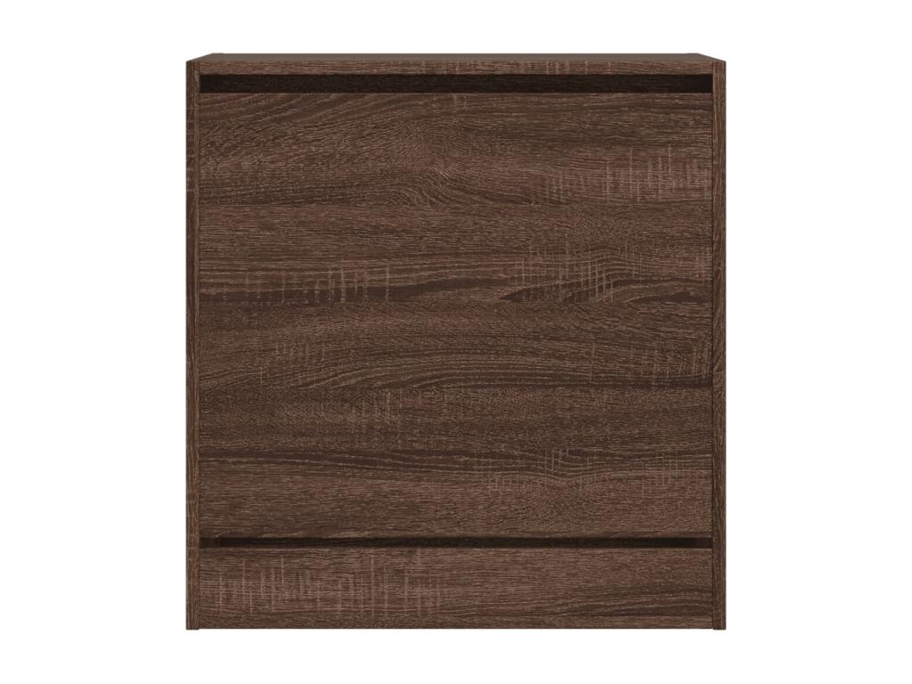 Armoire à chaussures chêne marron 60x34x63.5 bois ingénierie 15095ZSBF