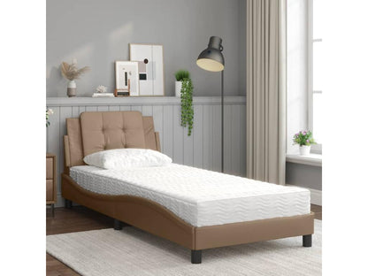 Lit avec matelas cappuccino 90x200 cm similicuir 27831SYHA