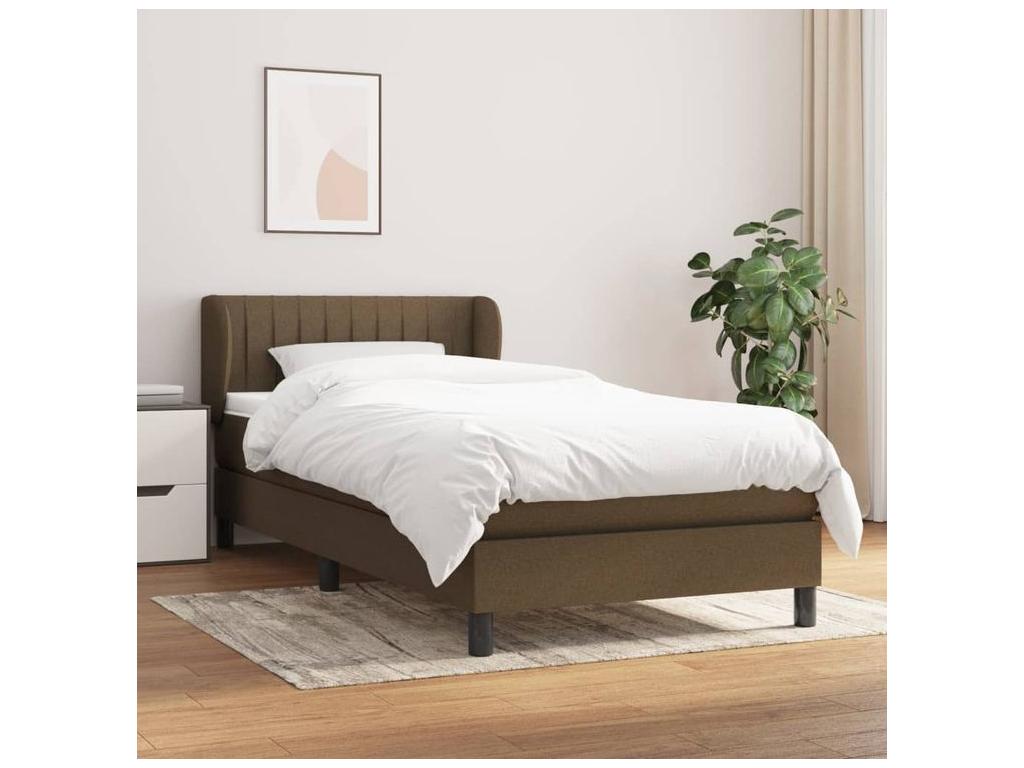 Sommier à Maisonpuretop de lit avec matelas Marron foncé 100x200 43830WXJB