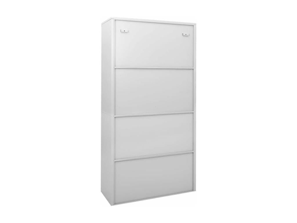 Armoire à bureau porte coulissante Gris clair 90x40x180cm Acier 52538BXRU
