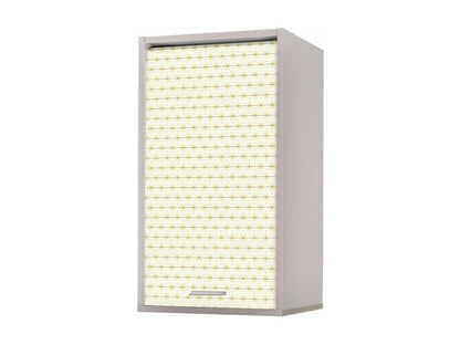 Meuble mural de cuisine gris à rideau étoiles jaunes Maisonpuretop L 40 x H 72cm 11237JFGC