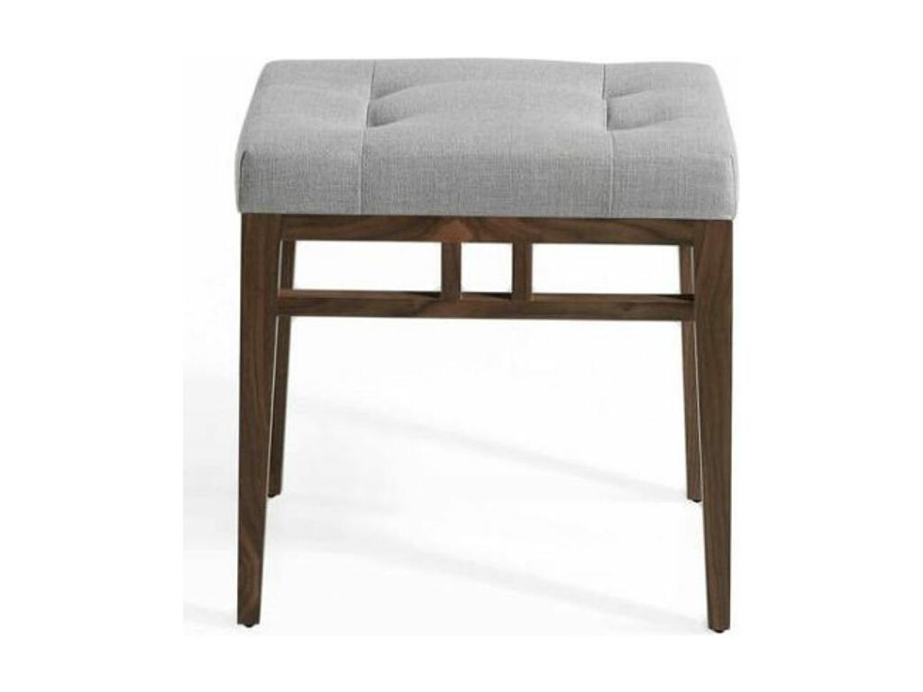 Tabouret capitonné tissu et pieds bois plaqué noyer Artvivrestore-Couleur Artvivrestore 02 03552PKGJ