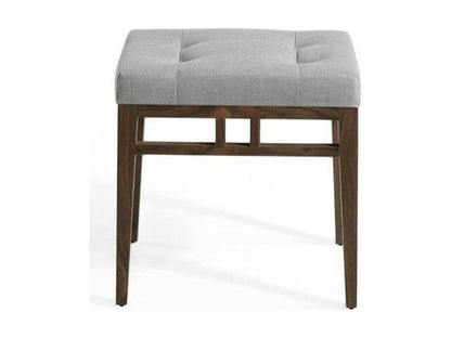 Tabouret capitonné tissu et pieds bois plaqué noyer Artvivrestore-Couleur Artvivrestore 02 03552PKGJ