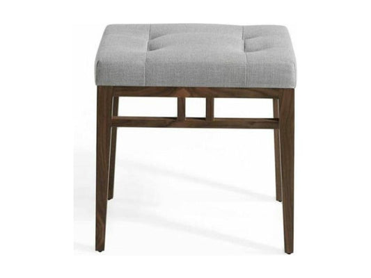 Tabouret capitonné tissu et pieds bois plaqué noyer Artvivrestore-Couleur Artvivrestore 02 03552PKGJ