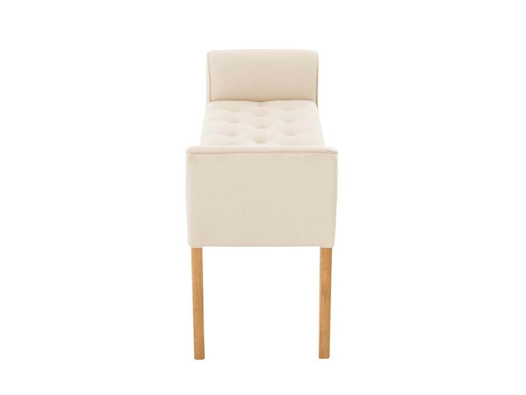 Banc banquette capitonné en bois marron 133x43x64 cm BAN10001 54839BTMU