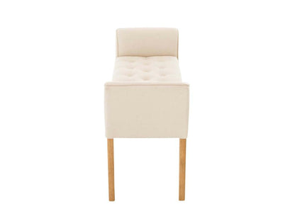 Banc banquette capitonné en bois marron 133x43x64 cm BAN10001 54839BTMU