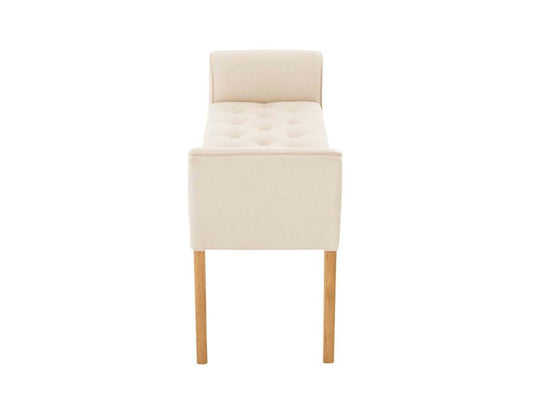 Banc banquette capitonné en bois marron 133x43x64 cm BAN10001 54839BTMU